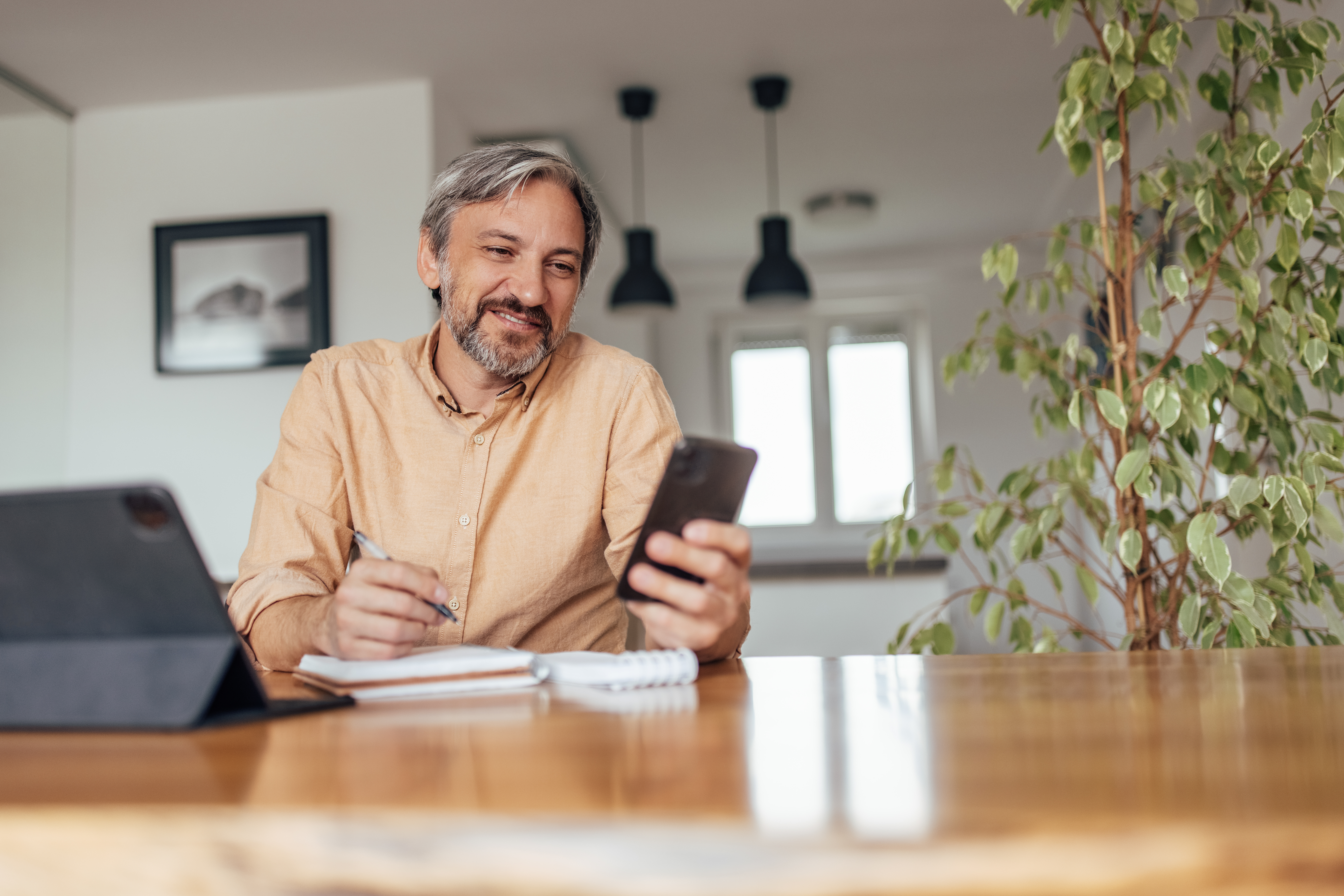 Financial professional at desk